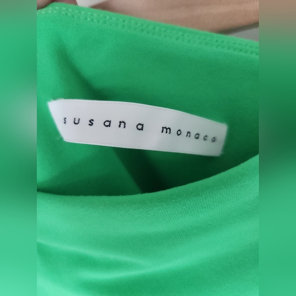 Susana Monaco REVOLVE Strapless Asymmetric Mini Tube Dress Green LIKE NEW - Picture 5 of 5